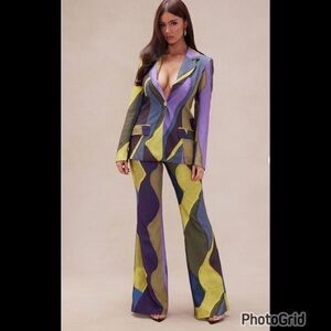 NWT Fashion Nova Katy Multicolor Women's Pantsuit